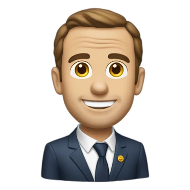 macron feusant du bricolages sticker