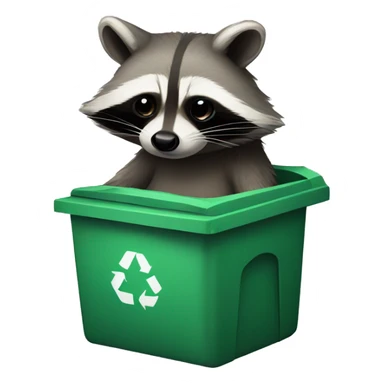 raccoon in trash sticker