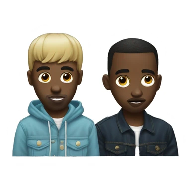 kanye y tyler, the creator making music sticker