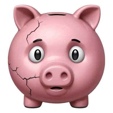 emoji of sad piggy bank] sticker