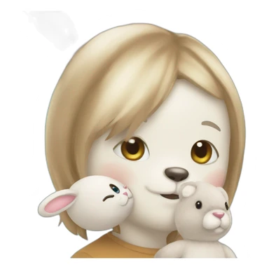 teddy-and-bunny sticker