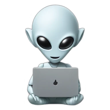 alien-working-with-laptop-in-figma sticker
