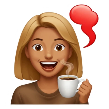 Spitting coffee while laughing sticker