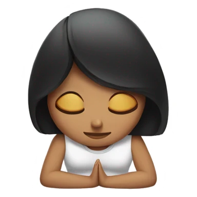 Black hair Mexican girl meditating  sticker