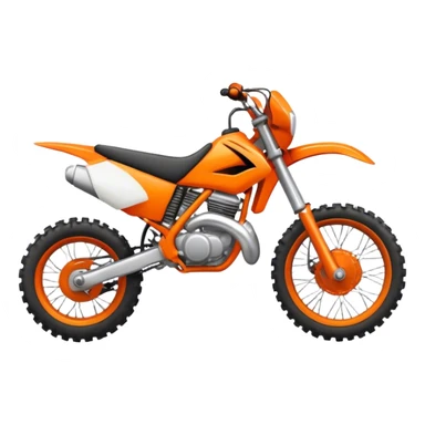 A orange dirt bike  sticker