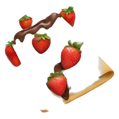 Crape with strawberries and Nutella  sticker