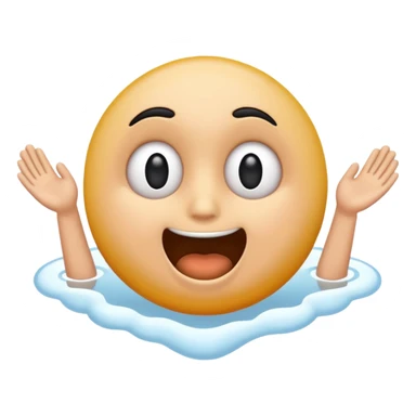 Un emoji idiot en l’aire qui fait peur sticker