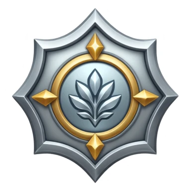 league of legends rank icon silver shiny stylized simple emoji style sticker