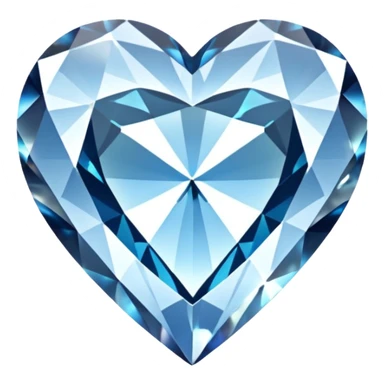 Diamond heart sticker