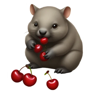 Wombat with cherrys sticker