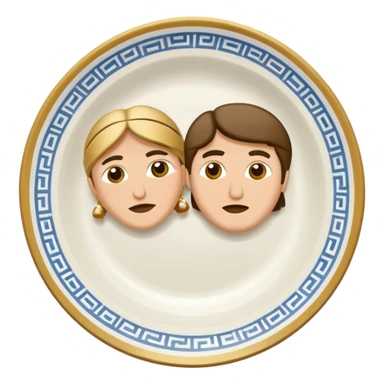 greek wedding broken plate  sticker