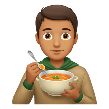 Başka çorba içen adam gerçekçi sticker