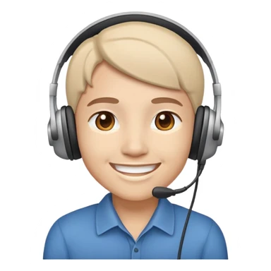 un émoji qui représente une personne qui travaille au drive  sticker