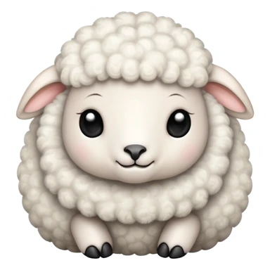 A cute Little sheep Baby, which has a few black dots on its fur  sticker