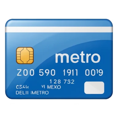 generate an ios genmoji of  a DELHI metro card sticker