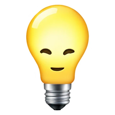 a glowing lightbulb representing an sparkling  idea  sticker