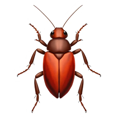 cockroach with "RED" written on its back sticker