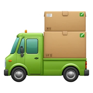 delivery truck green soft sticker