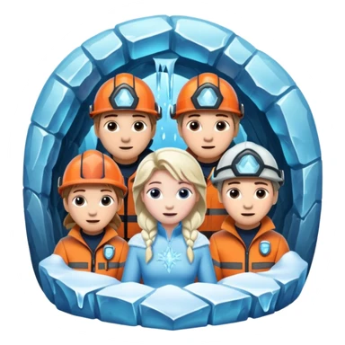 rescuers frozen in a cave sticker