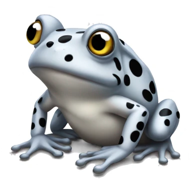Grey frog with small black spots  sticker