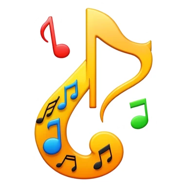 Question mark with musical notes for 'What Do You Mean' song sticker