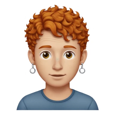 im short curly ginger haired guy and also have 2 earring on my left ear and 1 nose piercing sticker