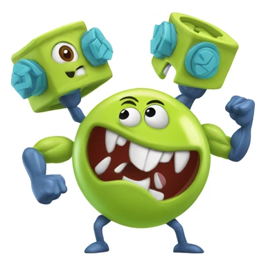 Muscle you are an idiot computer virus men dancing and singing and saying you are an idiot sticker