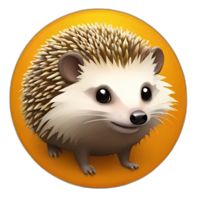 Hedgehog on Honeybadgers back bitcoin sticker
