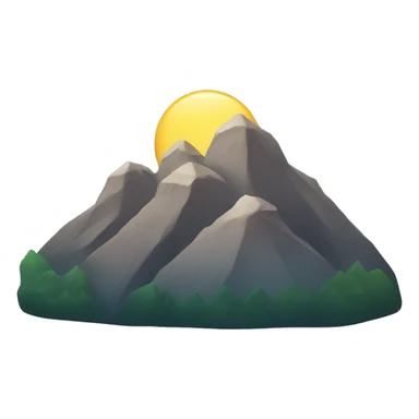 mountain with three peeks and with three stars overhead  sticker