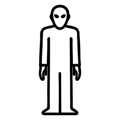 scary tall man, shadowy figure, minimal details, silhouette with minimal features sticker