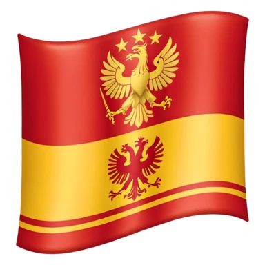 combine half the macedonian flag with half the polish flag so there is an even amount of each in the one flag. keep the colours of the flags the same do not merge them. just cut half of each and put them together, the polish flag is this 🇵🇱 and macedonian is this 🇲🇰 sticker