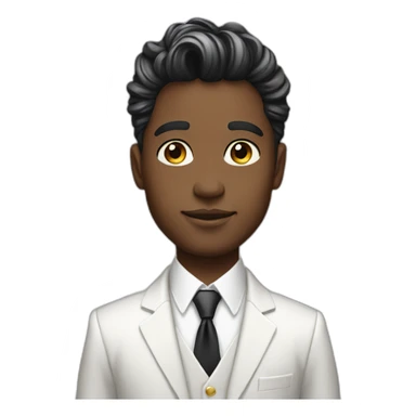 Posh-boy-with-white-suit-and-rainbow-unicorn-hair sticker