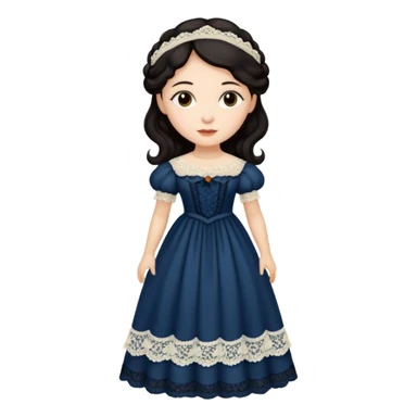victorian lady sticker
