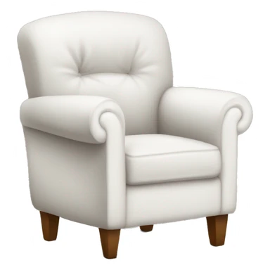 white Cozy armchair with pillow in the back sticker