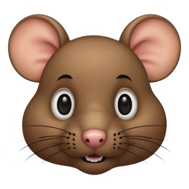 rat with black human mustache sticker