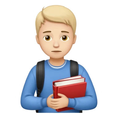 

a stressed, sad student preparing for IELTS, holding books and coffee, tired face, exam stress.

Style: emoji, clean, simple, white background. sticker