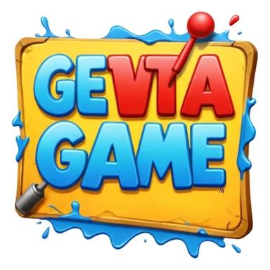 Paint that says "Get outta my game!!" sticker