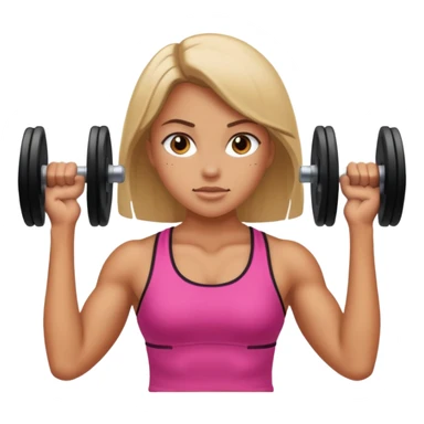 girls lifting weights sticker