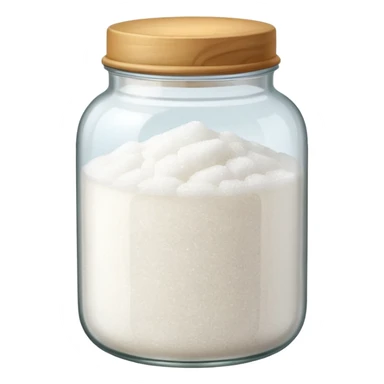 Jar of white sugar sticker