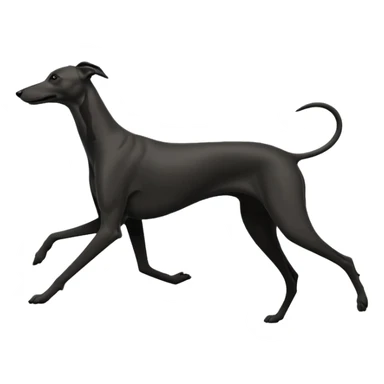 Silouhette of a Greyhound running sticker