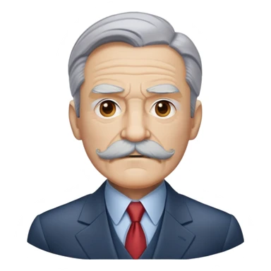 Minister of Defense, old man in suit, mustache, from captain america: civil war sticker
