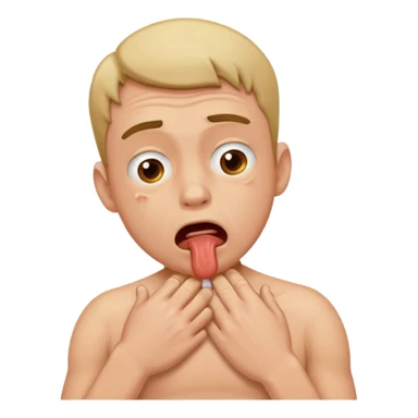 A guy choking himself  sticker