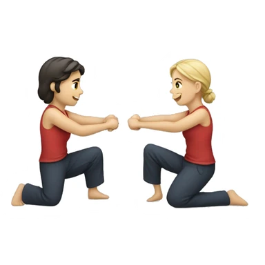 tug-of-war male and female sticker