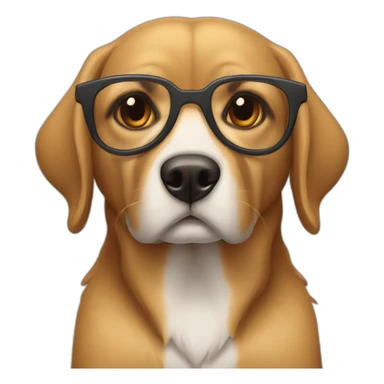 Perro con gafas y llorando sticker