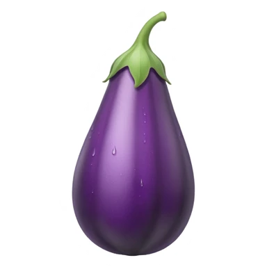 make the eggplant longer and thinner and make the water misty sticker