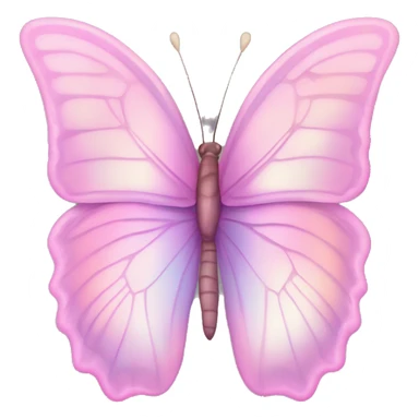 Pastel pink iridescent butterfly sticker