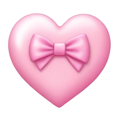 a baby pink heart with a bow sticker