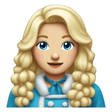 Girl dressed as Santa Claus, blue eyes, blond hair sticker