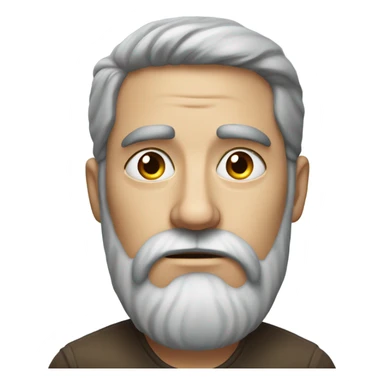 realistic portrait of bearded male sad sticker