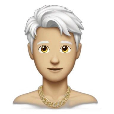 Cool white boy with wearing jwellery  sticker